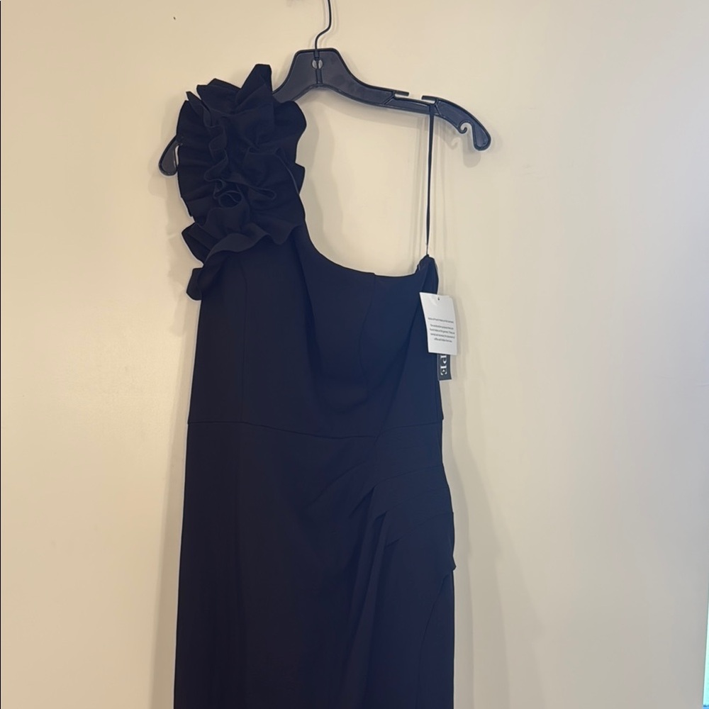 Xscape Blue One Shoulder Embellished Sheath Dress - Picture 2 of 9